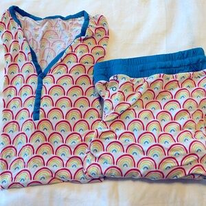 Little sleepies women small pj set - rainbows